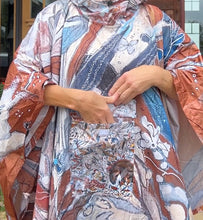 Load image into Gallery viewer, "Chestnut Dreams” Waterproof Artisan Rain Poncho