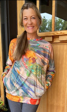 Load image into Gallery viewer, NEW!! "Botanical #2" Lightweight Sweatshirt with Hidden Pockets