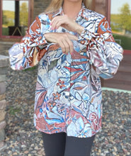 Load image into Gallery viewer, NEW!! "C.D. Botanical" Women's Long Sleeve Button-Up Blouse