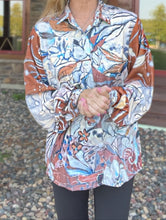 Load image into Gallery viewer, NEW!! "C.D. Botanical" Women's Long Sleeve Button-Up Blouse