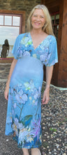 Load image into Gallery viewer, NEW!! "Orchid Magic" Deep V-Neck Midi Dress