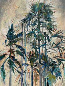 "Florida Slash Pines" Mixed Media Painting on Canvas
