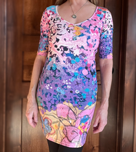 Load image into Gallery viewer, NEW!! "Lilac Love" Slim Fit, Long Artisan Tee Shirt