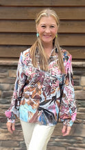 Load image into Gallery viewer, NEW!! "Stella's Little Garden" Long Sleeve Button Up Blouse