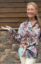 Load image into Gallery viewer, NEW!! "Stella's Little Garden" Long Sleeve Button Up Blouse