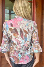 Load image into Gallery viewer, NEW!! "Stella's Little Garden" Loose Bell Sleeve Chiffon Blouse