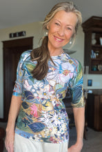 Load image into Gallery viewer, NEW!! "Ayana Botanical" Three Quarter Raglan Sleeve Top