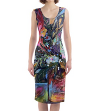 Load image into Gallery viewer, "Dark Botanical" Sleeveless Bodycon Dress