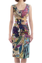 Load image into Gallery viewer, "Ethereal Botanical" Sleeveless Bodycon Dress