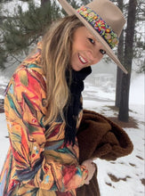 Load image into Gallery viewer, "Fiddlehead Fern Botanical" Long Sleeved Chiffon Shirt Dress