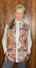 Load image into Gallery viewer, "Hidden Bunnies”Botanical" Zip-Up Puffer Vest