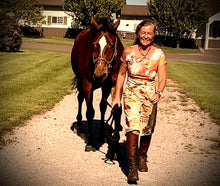 Load image into Gallery viewer, "Fiddlehead Fern Botanical" Classic Short Sleeved Dress