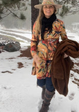 Load image into Gallery viewer, "Fiddlehead Fern Botanical" Long Sleeved Chiffon Shirt Dress