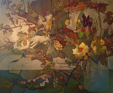 Load image into Gallery viewer, "Abstract Autumn" 16x72 Inch Chiffon Scarf