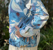 Load image into Gallery viewer, "T.E. Botanical" Half-Zip Windbreaker Jacket