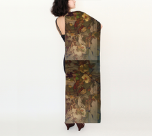 Load image into Gallery viewer, "Abstract Autumn" 16x72 Inch Chiffon Scarf