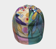 Load image into Gallery viewer, "Abstract Botanical with Pink" Beanie