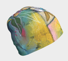 Load image into Gallery viewer, "Abstract Botanical with Pink" Beanie