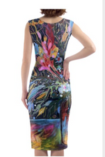 Load image into Gallery viewer, "Dark Botanical" Sleeveless Bodycon Dress