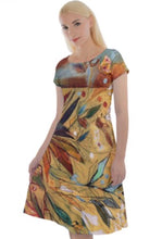 Load image into Gallery viewer, "Fiddlehead Fern Botanical" Classic Short Sleeved Dress