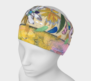 "Abstract with Pink Botanical" Headband/Gator