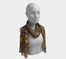 Load image into Gallery viewer, "Abstract Autumn" 16x72 Inch Chiffon Scarf