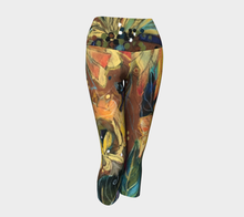 Load image into Gallery viewer, &quot;Southern Botanicals w/ Yellow and Orange&quot; Capri Leggings