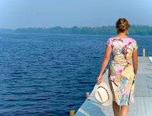 Load image into Gallery viewer, Three Irises Botanical Classic Short Sleeved Dress