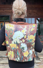Load image into Gallery viewer, &quot;Golden Ranunculus&quot; Vegan Leather Backpack