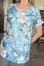 Load image into Gallery viewer, NEW!! "Orchid Magic" Women's Round Neck T-Shirt with Raglan Sleeve