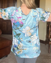 Load image into Gallery viewer, NEW!! "Orchid Magic" Women's Round Neck T-Shirt with Raglan Sleeve