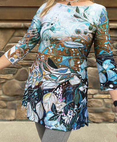 NEW!! “Luna Lovegood’s Garden” 3/4 Sleeve Tunic with Slits