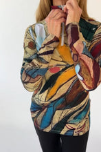 Load image into Gallery viewer, NEW!! &quot;Ethereal Botanical&quot; Half-Zip Long-Sleeved Top