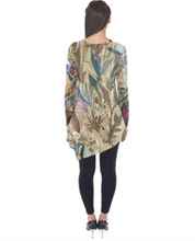 Load image into Gallery viewer, Ethereal Botanical Asymmetrical Hem Tunic Top