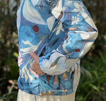 Load image into Gallery viewer, &quot;T.E. Botanical&quot; Half-Zip Windbreaker Jacket