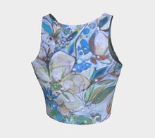 Load image into Gallery viewer, &quot;Beautiful Blues Botanical&quot; Cropped Yoga Tank Top