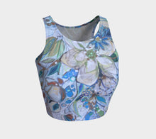 Load image into Gallery viewer, &quot;Beautiful Blues Botanical&quot; Cropped Yoga Tank Top