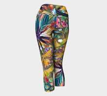 Load image into Gallery viewer, &quot;Floral Explosion Botanical&quot; Capri Leggings