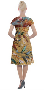 "Fiddlehead Fern Botanical" Classic Short Sleeved Dress