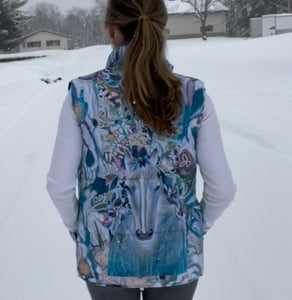 Ice Princess Botanical Puffer Vest