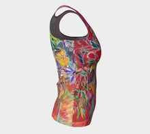 Load image into Gallery viewer, &quot;Celebration In Red Botanical&quot; Fitted Peachskin Tank Top