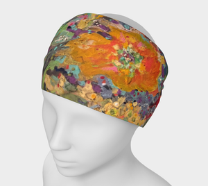 "Floral #2 with Teal Dots Botanical" Headband/Gator