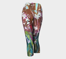 Load image into Gallery viewer, NEW!! &quot;Southern Botanicals w/Brown and Pink&quot; Capri Leggings