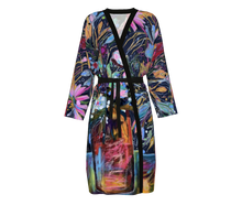 Load image into Gallery viewer, &quot;Dark Botanical&quot; Chiffon Duster