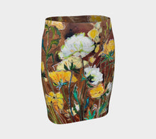 Load image into Gallery viewer, &quot;Golden Ranunculus Botanical&quot; Artisan Fitted Skirt