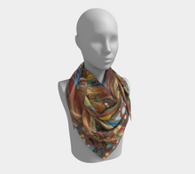 Load image into Gallery viewer, &quot;Southern Botanical&quot; 36x36 Inch Chiffon Wild Rag Scarf