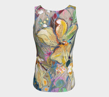 Load image into Gallery viewer, &quot;Three Irises Botanical&quot; Fitted Peachskin Jersey Tank Top